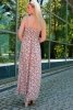 Flolala Pink/Różowa letnia zwiewna sukienka maxi na ramiączkach Merribel rozmiar - L/XL